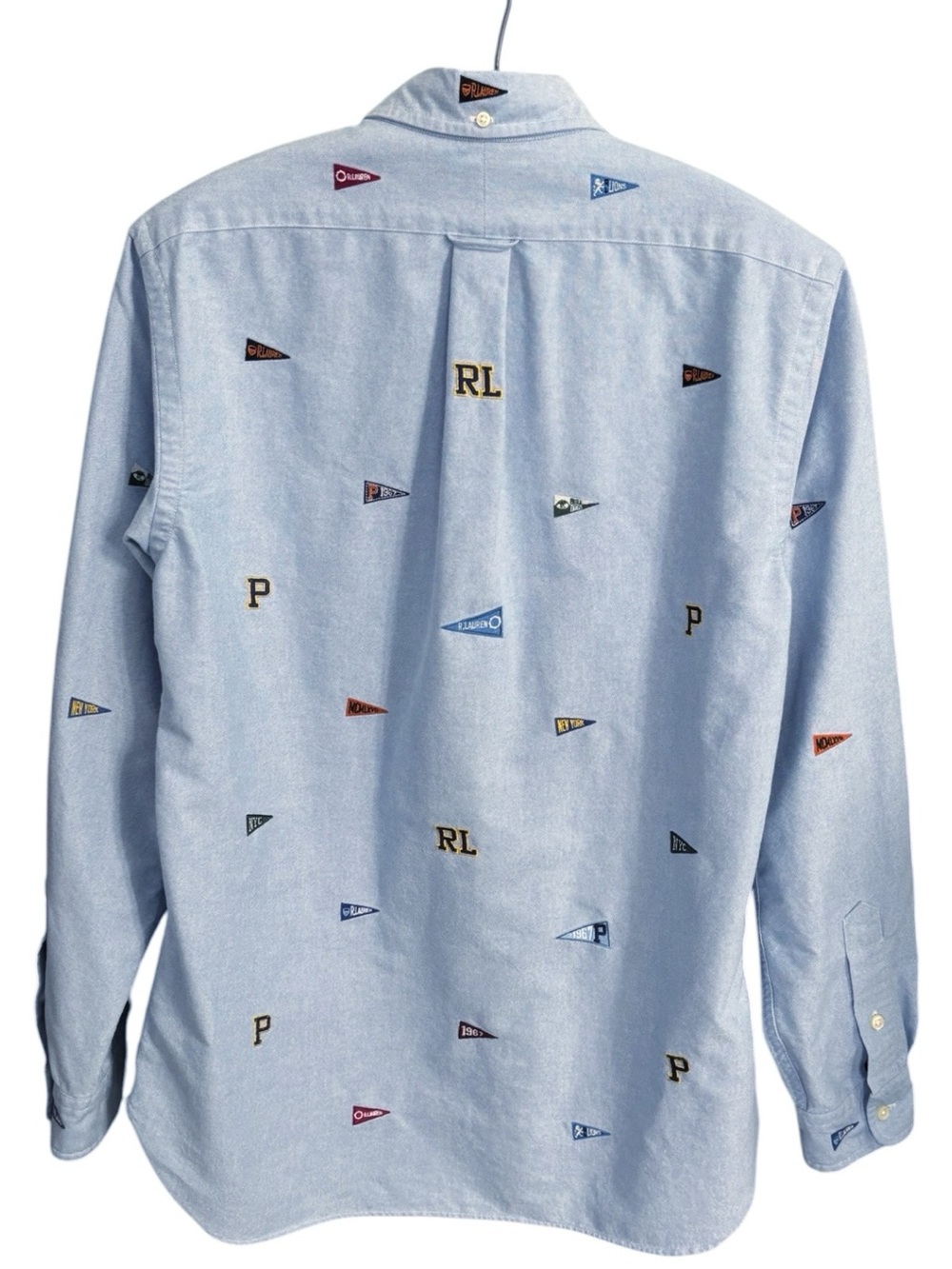 Polo Ralph Lauren Classic Fit Varsity Embroidered blue Oxford Shirt | M - Picture 8 of 16